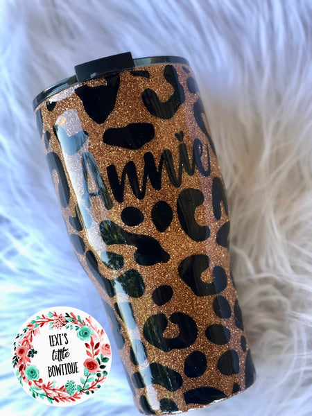 Personalized Glitter Tumbler. Glitter Cup. Glitter Tumbler. Custom Glitter. Cheetah Print Glittered Tumbler. Ombre Tumbler. Free Shipping!