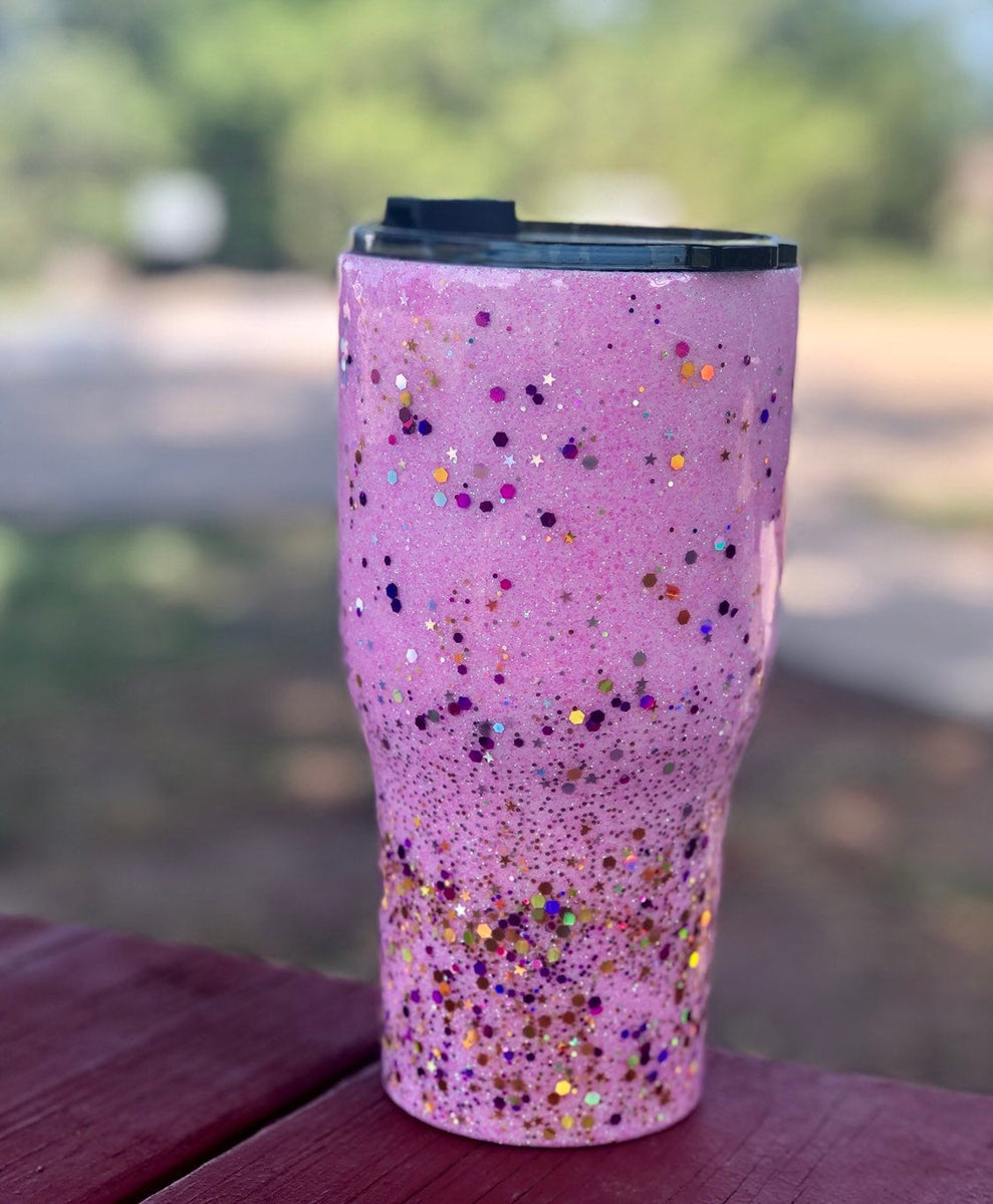 Silver and Neon Pink Tumbler – Lexi's Little Bowtique