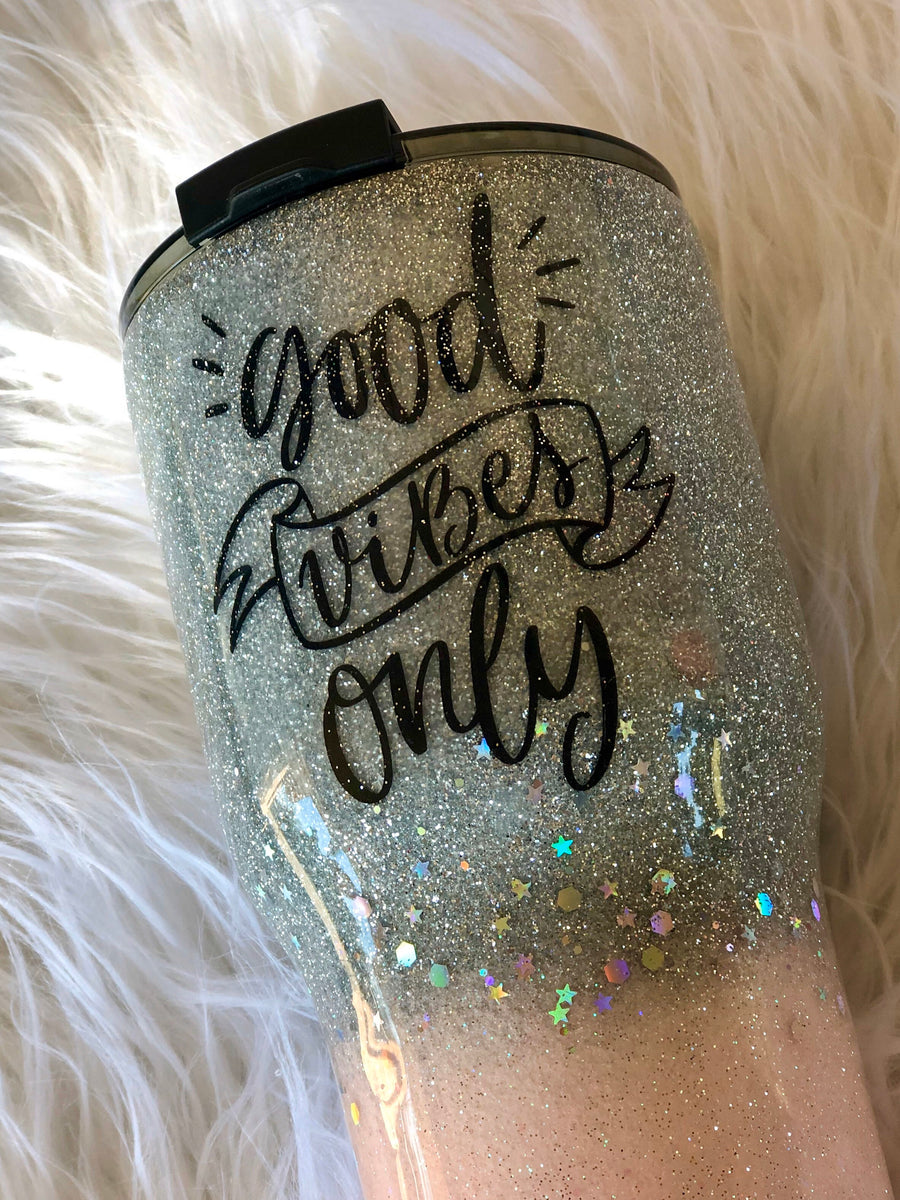 Custom Glitter Tumbler Sage Green Gold and Rose Gold Pink -  in 2023