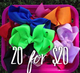 4 Inch Boutique Hair Bows. 20 for 20