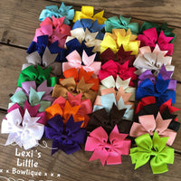 Pinwheel Hair Bows! Pigtail Bows. Hairbows on clips. Girls hairbows.