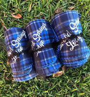 Personalized Buffalo Plaid Fleece Blankets