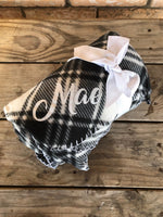 Personalized Buffalo Plaid Fleece Blankets