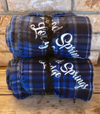 Personalized Buffalo Plaid Fleece Blankets