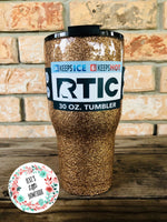 Personalized Glitter Tumbler. Glitter Cup. Glitter Tumbler. Custom Glitter. Gold Print Glittered Tumbler. Custom Tumbler.