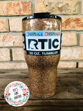 Personalized Glitter Tumbler. Glitter Cup. Glitter Tumbler. Custom Glitter. Gold Print Glittered Tumbler. Custom Tumbler.