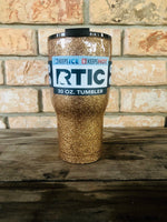 Personalized Glitter Tumbler. Glitter Cup. Glitter Tumbler. Custom Glitter. Gold Print Glittered Tumbler. Custom Tumbler.