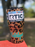 Personalized Glitter Tumbler. Glitter Cup. Glitter Tumbler. Custom Glitter. Cheetah Print Glittered Tumbler. Ombre Tumbler. Free Shipping!