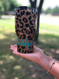 Personalized Glitter Tumbler. Glitter Cup. Glitter Tumbler. Custom Glitter. Cheetah Print Glittered Tumbler. Ombre Tumbler. Free Shipping!