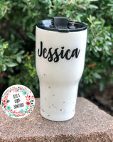 Bride to be. Wedding gifts. Personalized Glitter Tumbler. Glitter Cup. Glitter Tumbler. Custom Glitter. White Glittered Tumbler.