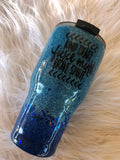 Personalized Glitter Tumbler. Glitter Cup. Glitter Tumbler. Custom Glitter. Blue Glittered Tumbler. Ombre Tumbler. Free Shipping!