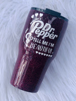 Dr. Pepper Glitter Tumbler