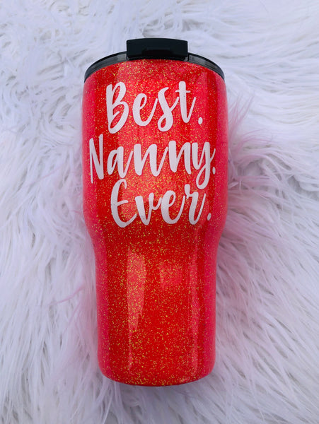 Coral Personalized Glitter Tumbler. – Lexi's Little Bowtique