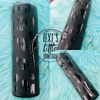 Matte Black Cheetah Print Tumbler