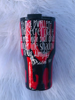 Red/Black Drip Tumbler