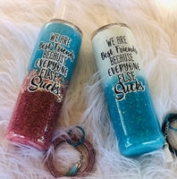 Best Friends Glitter Tumblers