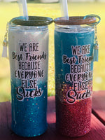 Best Friends Glitter Tumblers