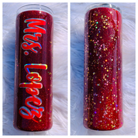 Red and Gold Flake Tumbler