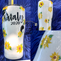 Sunflower Themed Tumbler.