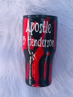 Red/Black Drip Tumbler