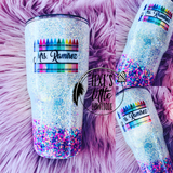 Teacher Tumbler:Crayon Design