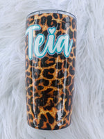 Cheetah Print Themed Tumbler.