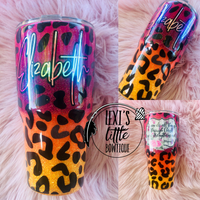 Pink and Orange Ombré Tumbler